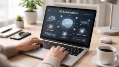 Workday’s AI tools are helping streamline digital workflows, automate tasks, and improve productivity through AI-powered solutions. Image shows a person using a laptop to work on AI software in a clean, modern workspace, illustrating Workday AI tools, workflow automation, and workplace productivity. (Image by kazuharu kondo from Pixabay)