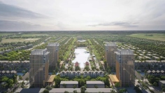 NTT都市開発がベトナム北部ニンビン省で参画する住宅開発事業の完成予想図（写真：同社発表資料より）