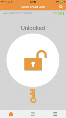 Glamo Smart Lock for LTE-Mアプリ画面