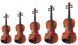 ヤマハバイオリン Braviol 分数サイズ（イメージ）