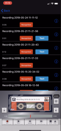 録音した音声を音声認識で自動文字起こし機能を搭載！iOS用カセットレコーダー型アプリ「Qyur2(R)(キュルキュル)」