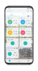 スマホで離れた場所からでもCO2濃度と温湿度を確認
