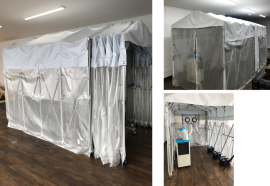 陰圧式テント検査室