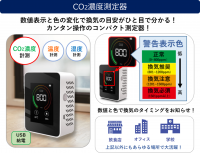 「CO2濃度測定器」の緊急輸入及び販売開始に関するお知らせ