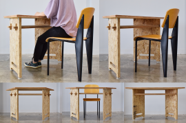 パズルのピースを合わせるように組み立てることができる「ピースデスク」 パズルのピースを合わせるように組み立てることができる「ピースデスク」