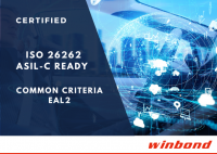 ウィンボンドのTrustME(R) W77QセキュアフラッシュがコモンクライテリアEAL2およびISO 26262 ASIL-C Readyの認証を取得