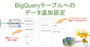 BigQueryテーブルへのデータ追加設定 BigQueryテーブルへのデータ追加設定