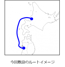 今回敷設のルートイメージ 今回敷設のルートイメージ