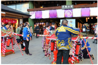 １月７日(金) 新年の京都の風物詩「宝恵駕篭社参巡行」嵐山駅へ