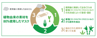 植物由来の素材を80％使用した 「ネピア　ネピecoバイオマスマスク」 新発売