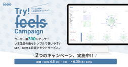 SFA／CRM・日報クラウドサービス「feels」の2周年記念「Try！ feelsキャンペーン」を開始！待望の新機能 メッセージ機能も追加