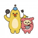 イメージキャラクターのここくんとくらちゃん