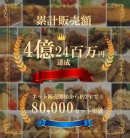 累計販売額 4億2,400万円突破 累計販売額 4億2,400万円突破