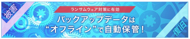 【ランサムウェア対策に有効】バックアップデータの「オフライン」自動保管で被害の最小化や復旧の迅速化に寄与
- 磁気テープのバックアップより低コスト・省スペース -
