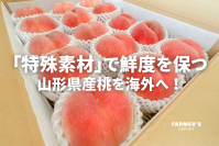 「ハイドロゲルシート」で鮮度を保つ！山形県産桃をシンガポールへ。