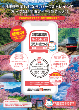 「河津桜パーク&トレインフリーきっぷ」リーフレット 「河津桜パーク&トレインフリーきっぷ」リーフレット