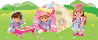 メルちゃんとかわいいテントでキャンプごっこ！「キャンプセット」が登場　主な玩具専門店・量販店で、4月1日(土)に発売いたします。
