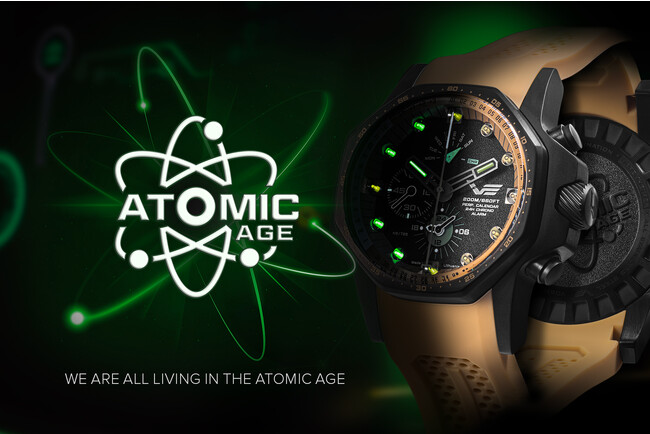 極限で使えるアナログ時計Vostok Europeから「核兵器のない世界」の実現に向けて、核の本来の意味を再確認するべく誕生したモデルATOMIC AGE誕生！