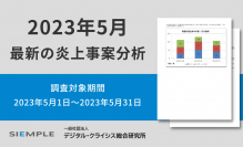 5月の炎上分析データ公開！炎上件数、108件（調査対象期間：2023年5月1日～5月31日）