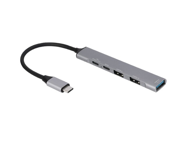 USB PD対応の充電専用Type-Cポート付き！スリム設計のアルミボディハブ「PD対応 USB3.2 Gen1+2.0　4ポートアルミハブ」を発売