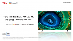 TCL、98インチテレビの予約受付を7月20日より開始 重厚な臨場感と迫力の映像体験を追求