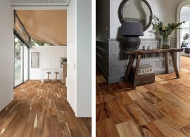 左:アカシア 右:チーク 左:アカシア 右:チーク