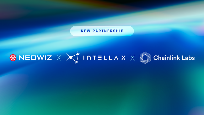 【NEOWIZ　プレスリリース】『Intella X』、「Chainlink Labs」とパートナーシップ締結セキュリティ、透明性強化