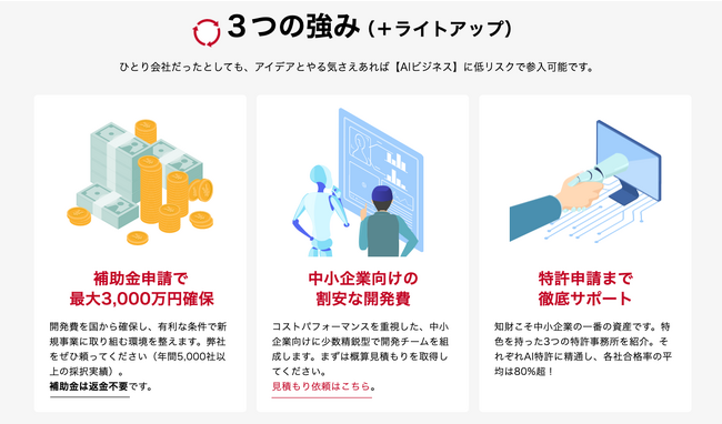 【ライトアップのAI開発】新規提供開始。AI開発の「資金確保→開発支援→販売代理」まで一括支援