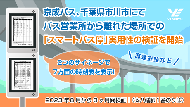 京成バス、「スマートバス停」導入をめざして実用性を検証開始