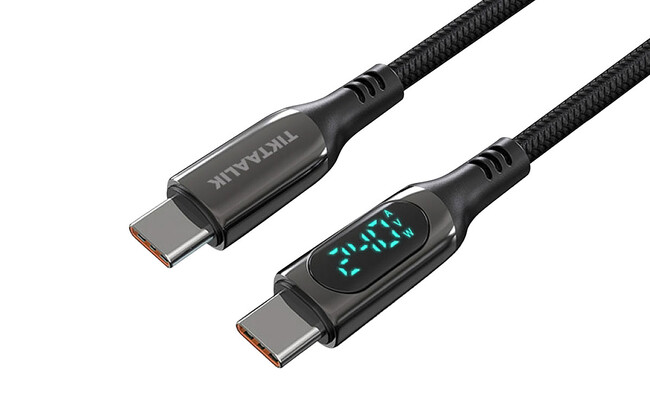 240WのPD高速送電&LCDディスプレイで出力が確認できるケーブル発売