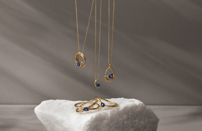 サファイアやオパールを包み込む４℃オリジナルのゴールドを纏って　「４℃ Aqua Gold Collection」第3弾