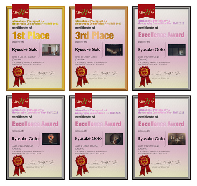 当社トップフォトグラファー 後藤 竜典 がAWPA competition 1st PLACE を受賞いたしました