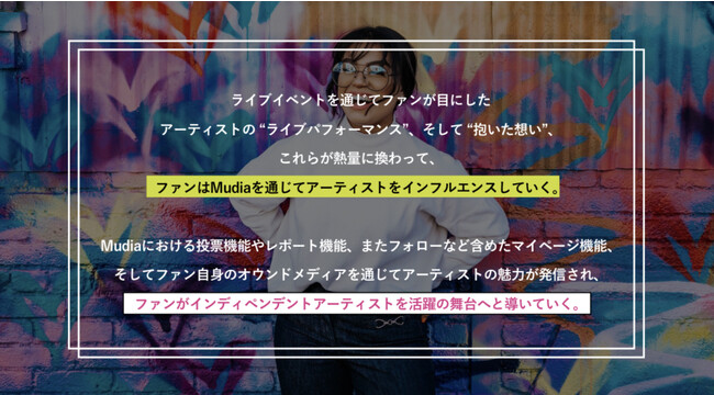 ファンの想いと熱量がアーティストを活躍の舞台へと導くFandom Event Media（ファンダムイベントメディア）「Mudia（ミューディア）」が機能アップデートを実施！