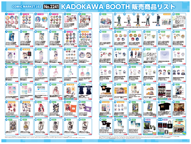 【8/12・13はコミックマーケット102】ＫＡＤＯＫＡＷＡブースの全販売商品を大公開！ 一部、いち推し販売商品をご紹介！