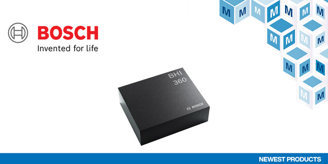 マウザー、Boschの「BHI360 プログラマブルIMUスマートセンサーシステム」の取り扱いを開始