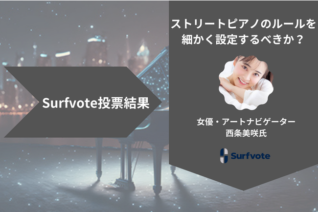 Surfvote投票結果「ストリートピアノのルールを細かく設定するべきか？」