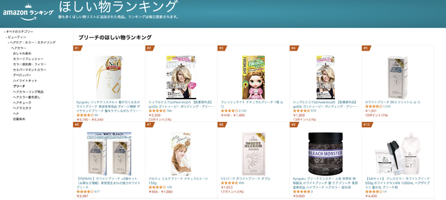 株式会社Kyogoku【KYOGOKU PROFESSIONAL】でも人気の「KYOGOKU IROME リッチクリスタル ＋(プレミアムブリーチ) 」がAmazonの欲しいものランキングで1位