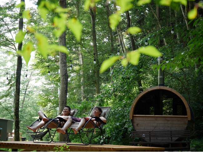 最高のリトリートを体験できる THE FIVE RIVERS FINE GLAMPING 群馬 白沢 　”森のプライベートサウナ