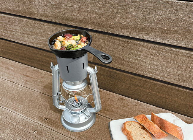 オイルランタンの熱で保温や虫よけができる「オイルランタン用ウォーマー」が新登場!