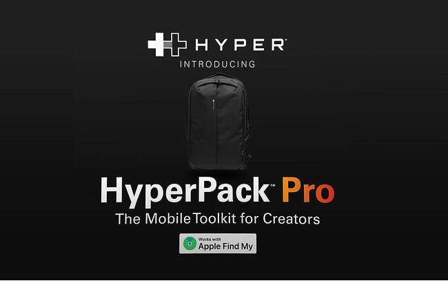 HYPER、Apple「探す」で場所特定＆スピーカー出力できる次世代バッグパック「HyperPack(TM)︎ Pro」発売前のレビュー希望者を無償公募