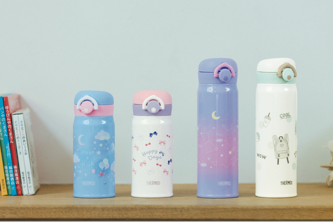 グラフィックデザインがかわいい！『サーモス 真空断熱ケータイマグ（JNR-353G/503G）』を8月21日に新発売