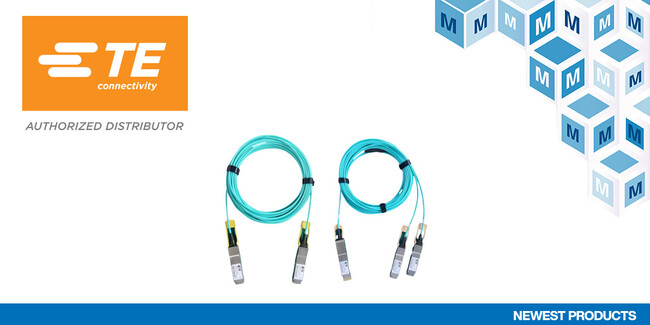 マウザー、TE Connectivityの「アクティブ光ケーブルアセンブリ」の取り扱いを開始
