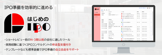 効率的なIPO準備を支援する「はじめのIPO（はじめのいっぽ）」を2023年９月より正式リリースいたします