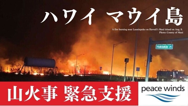 ハワイ・マウイ島山火事　日本の国際NGOが緊急支援を開始