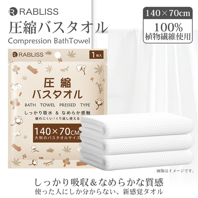 コンパクトなのに大きく使える！圧縮バスタオル　KO294　新発売のお知らせ