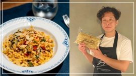 フジッリ・ルンギと小倉シェフ フジッリ・ルンギと小倉シェフ