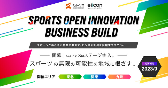 【スポーツ庁 × eiicon】参加10スポーツチーム/団体とテーマを発表！「SPORTS OPEN INNOVATION BUSINESS BUILD」パートナー企業の募集を開始！