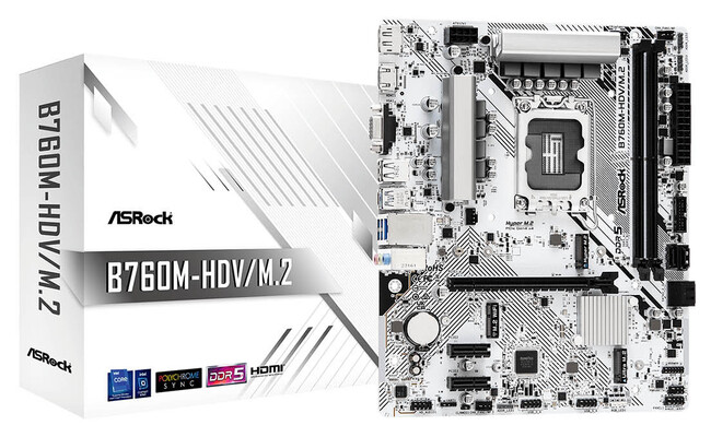 ホワイトボディがスタイリッシュな、B760チップセット搭載 Micro ATX マザーボード ASRock「B760M-HDV/M.2」発売
