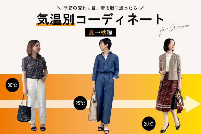 ダイドーフォワード、NYオンラインにて「気温別コーディネート『夏→秋編』」を紹介する特集コンテンツを公開。