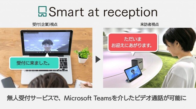 iPadによる無人受付サービスにMicrosoft Teamsビデオ通話が連携